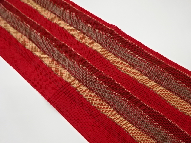 リサイクル　縞模様織出し名古屋帯